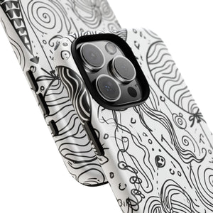 Whimsical Celebration in Black and White - for iPhone 16