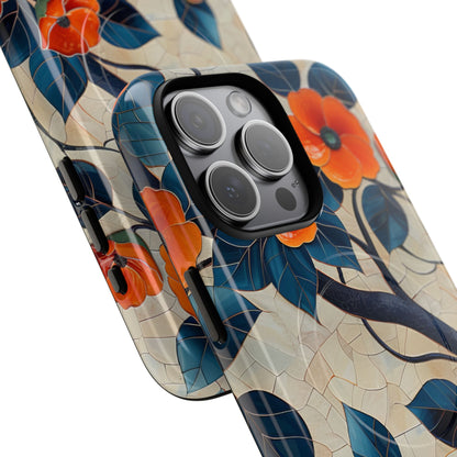 Orange Blossoms Mosaic Harmony iPhone 15  Tough+ Phone Case