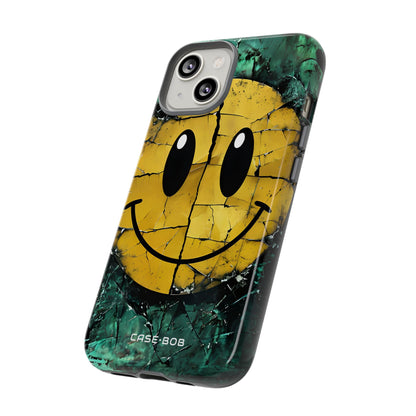 Cracked Smiley iPhone 14 Case - Tough