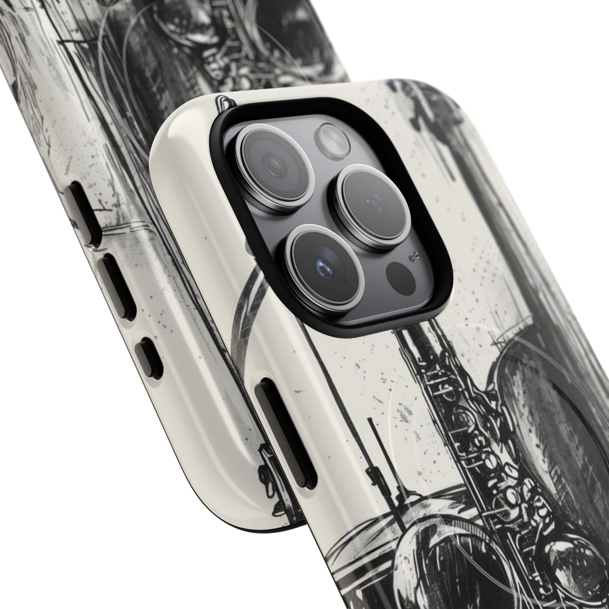 Jazz Instrument Line Symphony iPhone 15 | Tough+ Phone Case