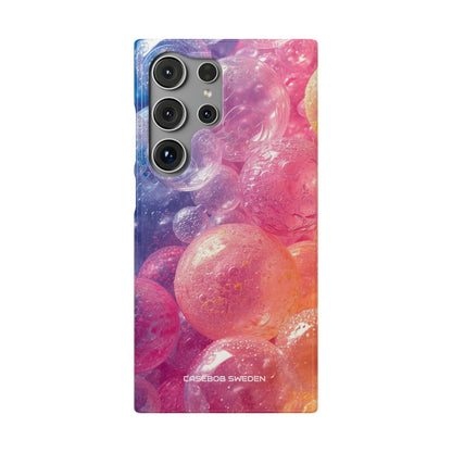 Pink Blue Glossy Spheres - Slim Samsung S24 Phone Case