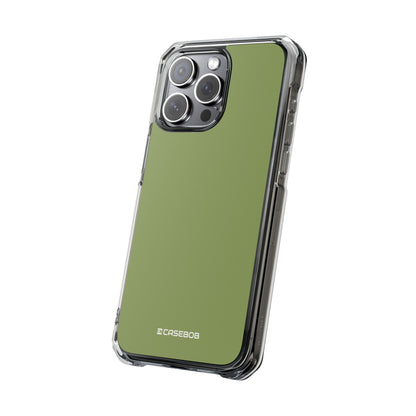 Moss Green - Clear Impact Case for iPhone