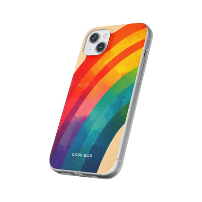 Textured Rainbow Arc iPhone 14 Plus Case - Soft