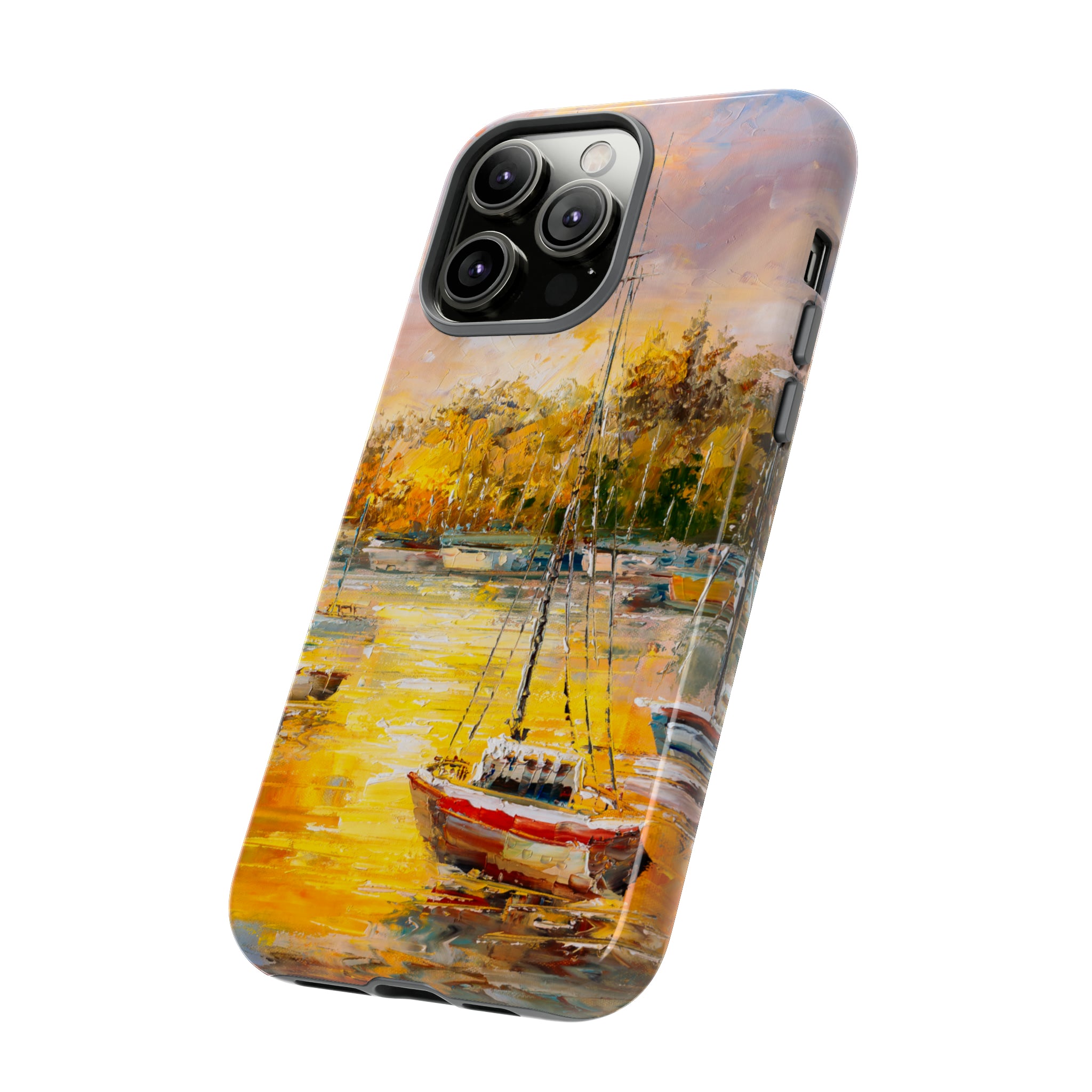 Oil Painting - Harbor View - Protective Phone Case