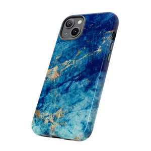 Blue Marble Background - Protective Phone Case