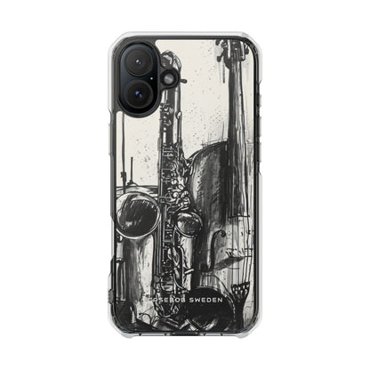 Jazz Instrument Line Symphony iPhone 16 - Clear Impact Phone Case