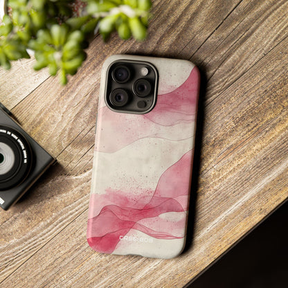 Crimson Waves iPhone 15 Pro Max Case - Tough