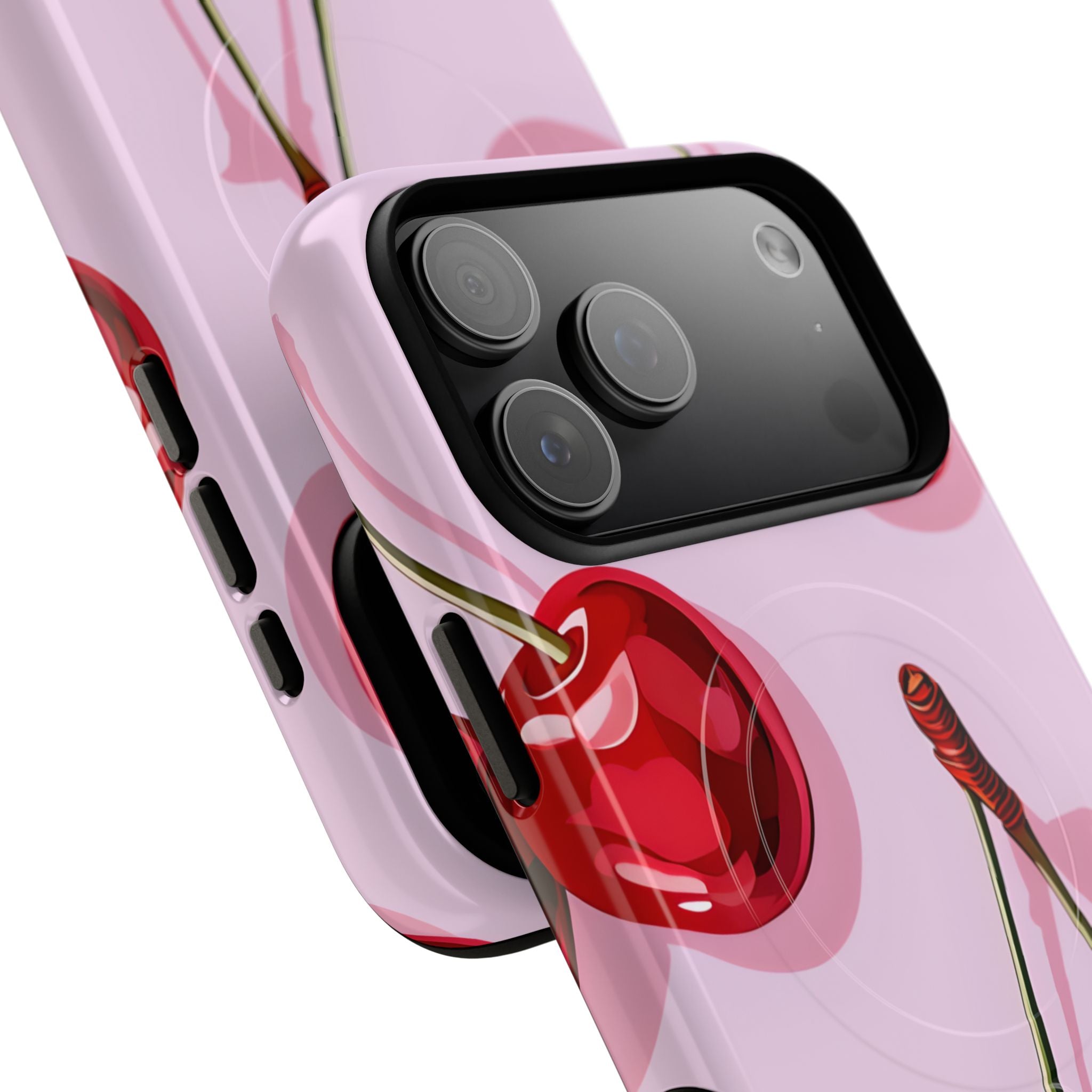 Glossy Cherry Burst iPhone 17 Pro Max Case - Tough+