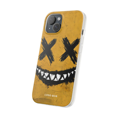 Jagged Smile Yellow iPhone 15 Case - Soft