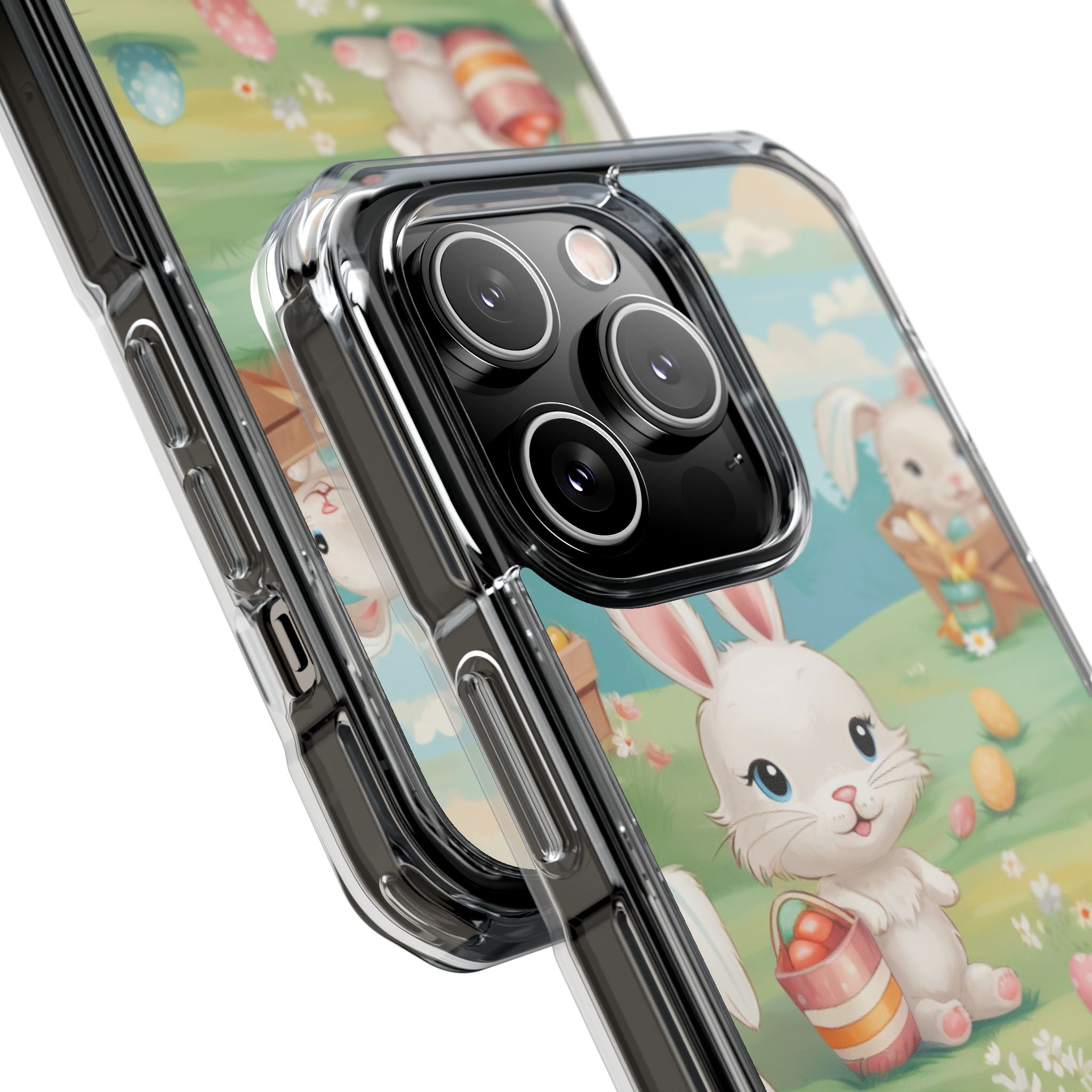 Bunnies Hunt Eggs iPhone Case - Impact