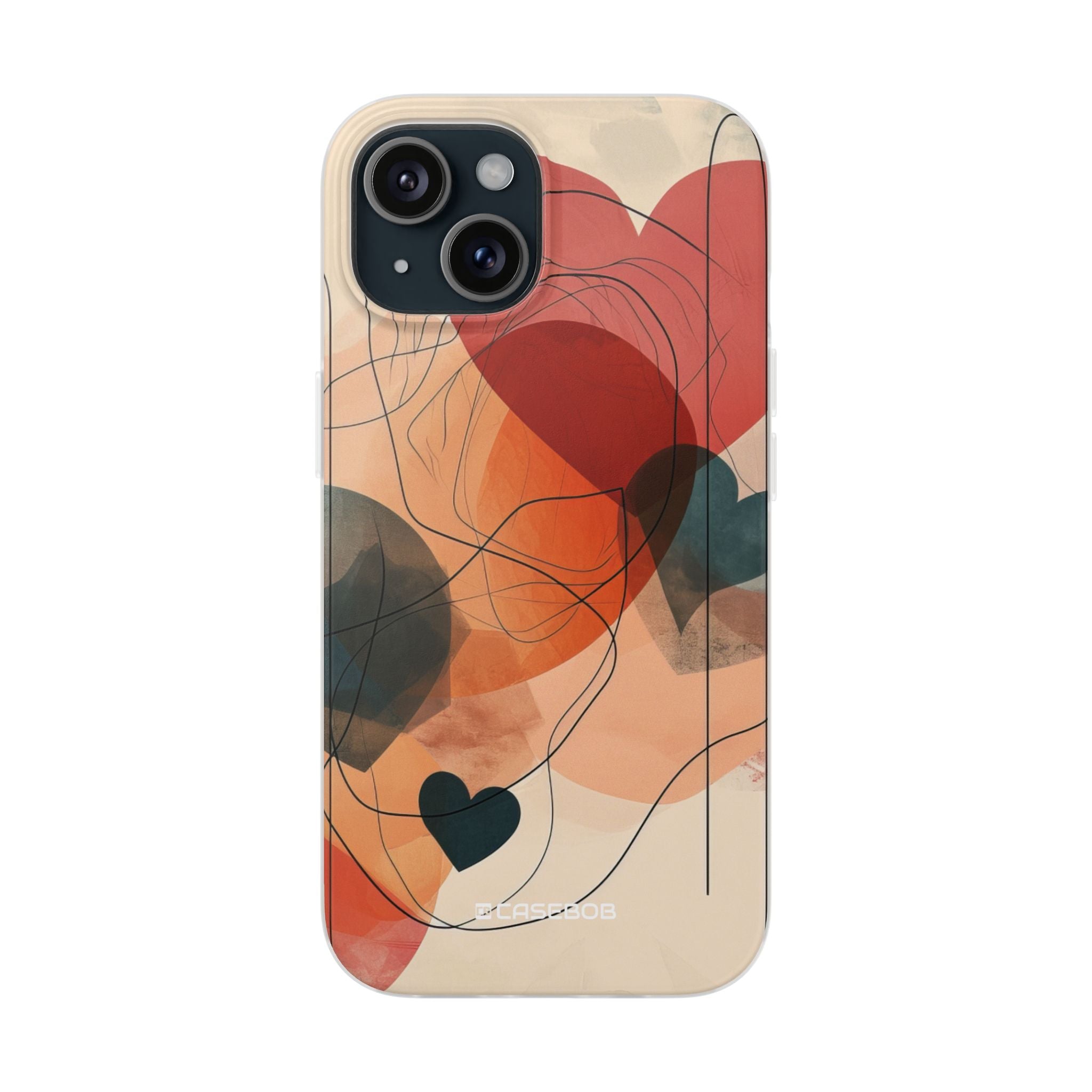 Abstract Heart Harmony - Flexi iPhone 16 Phone Case