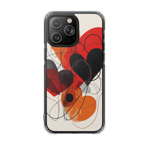 Fiery Hearts - Phone Case for iPhone (Clear Impact - Magnetic)