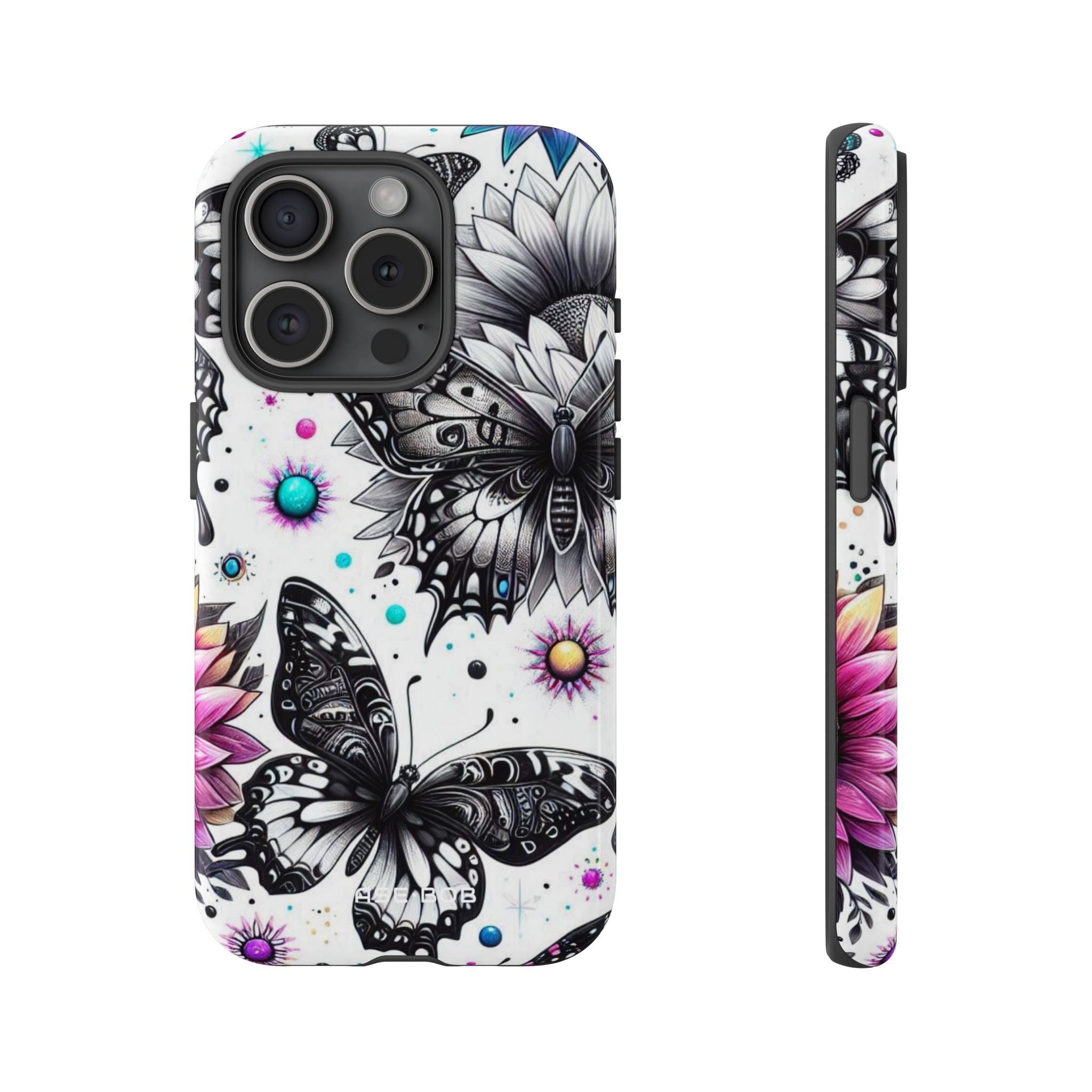 Butterfly Bloom iPhone 15 Pro Case - Tough