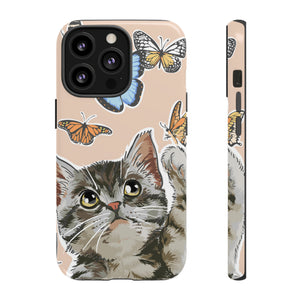 Cute Cat Butterflies - Protective Phone Case