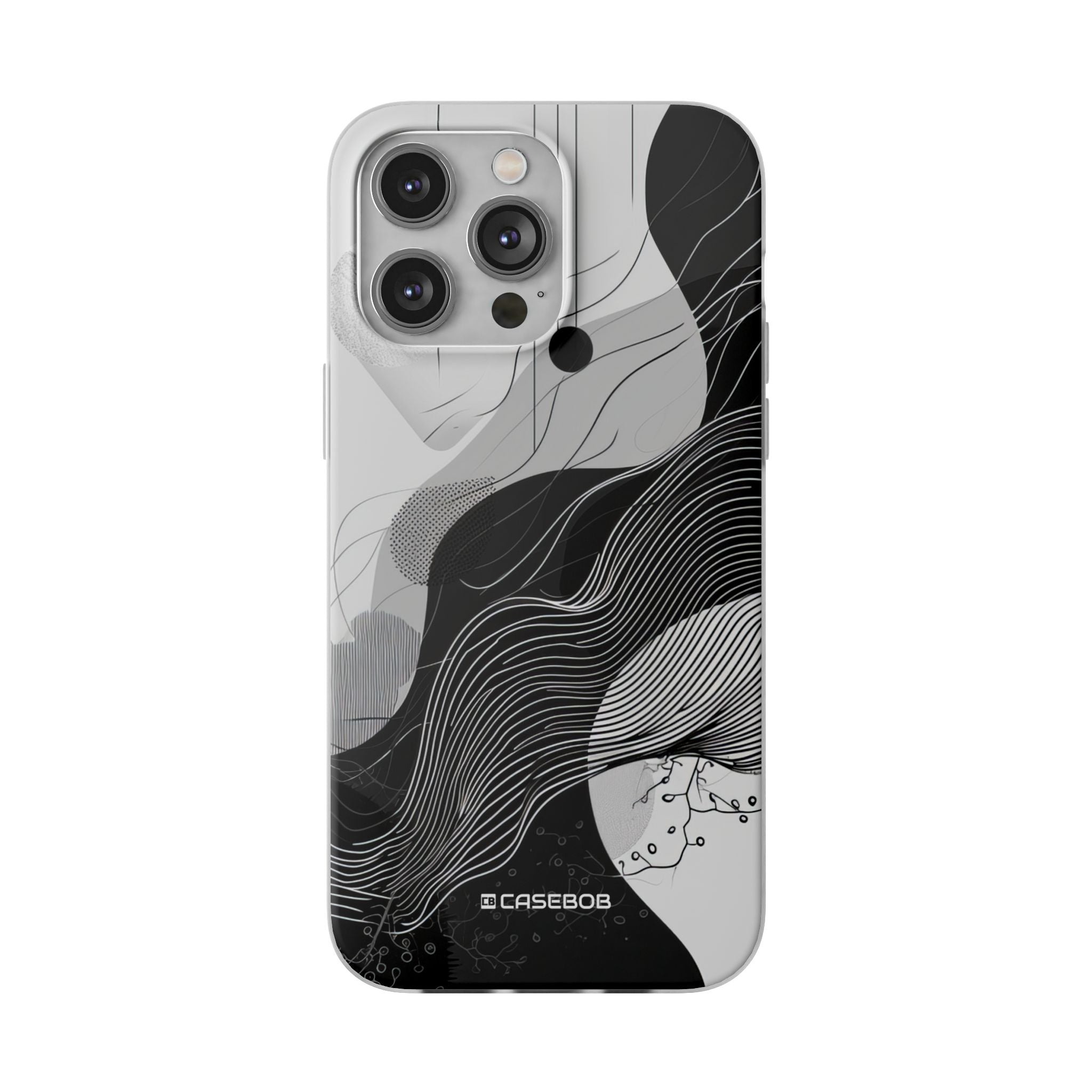 Monochrome Elegance | Flexible Phone Case for iPhone