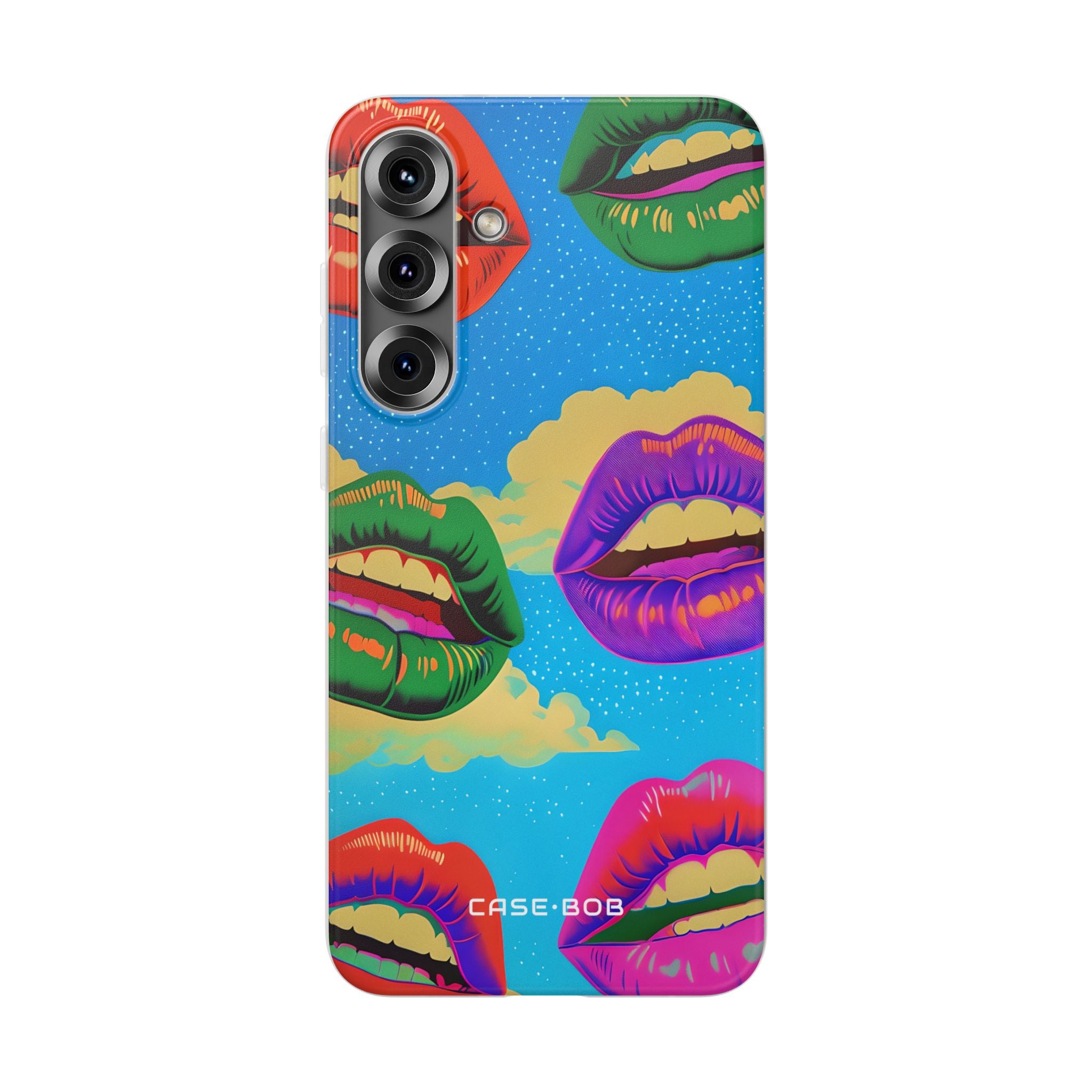 Colorful Lips Grid Samsung S25 Plus Case - Soft