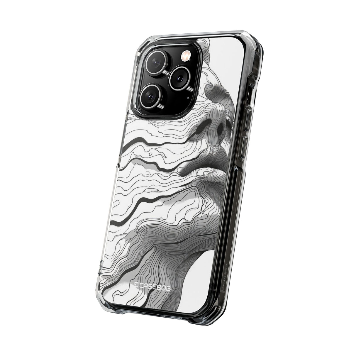 Topographic Serenity – Handyhülle für iPhone (Clear Impact – Magnetisch)