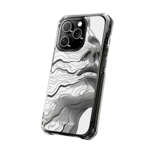 Topographic Serenity - Phone Case for iPhone (Clear Impact - Magnetic)