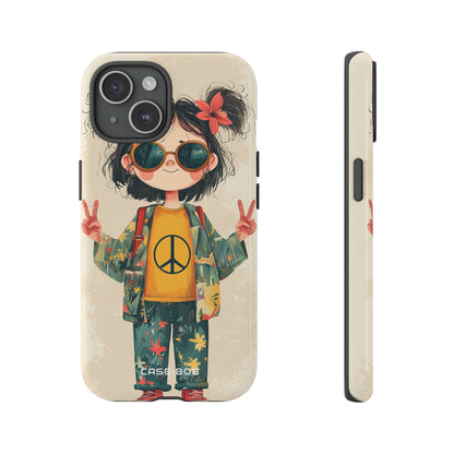 Peace Pigtails iPhone 15 Case - Tough