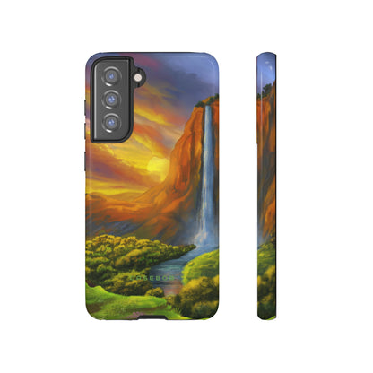 Fantasy Landscape with Waterfall - Protective Phone Case