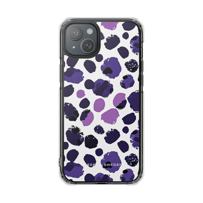 Purple Inkblots iPhone 15 - Clear Impact Phone Case