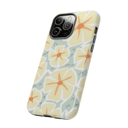 Pastel Yellow Happy Flower iPhone Case (Protective) Phone Case