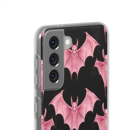 Gothic Pink Bats Aflame Samsung S21 - Flexi Phone Case