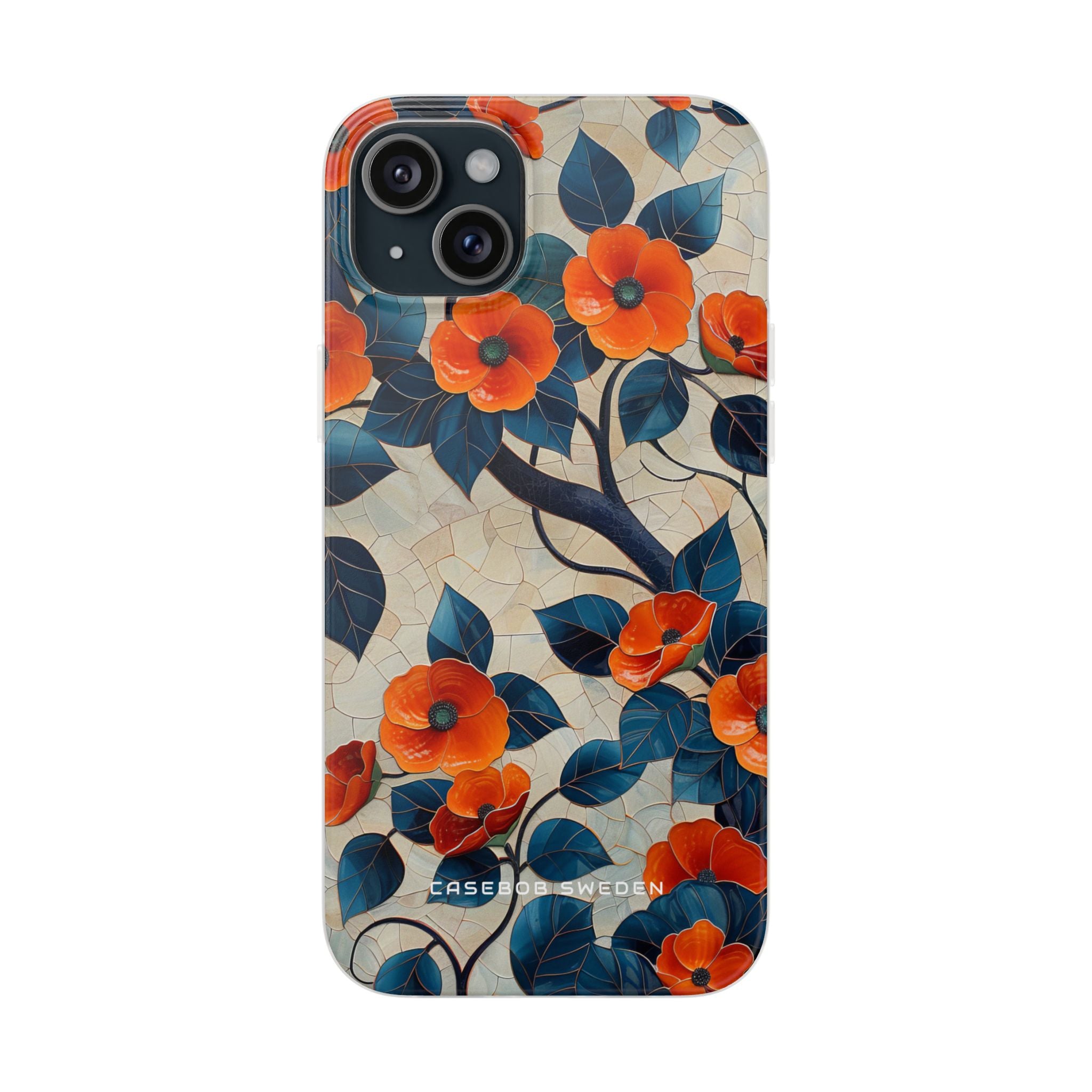 Orange Blossoms Mosaic Harmony iPhone 15 - Flexi Phone Case