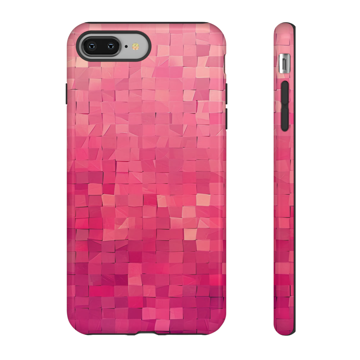 Pink Transition Squares - Protective Phone Case