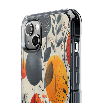 Vibrant Leaf Harmony iPhone 14 - Clear Impact Phone Case