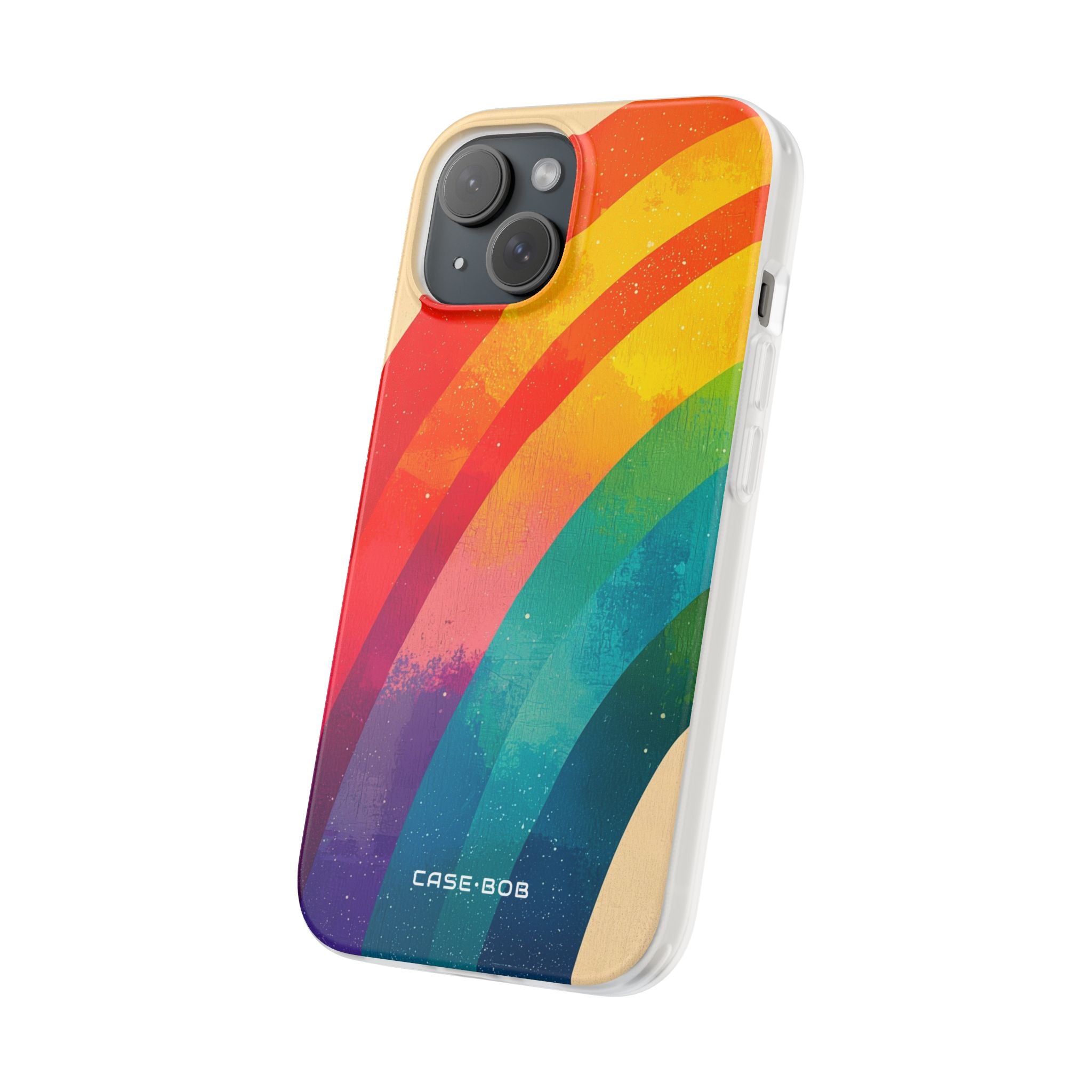 Textured Rainbow Arc iPhone 15 Case - Soft