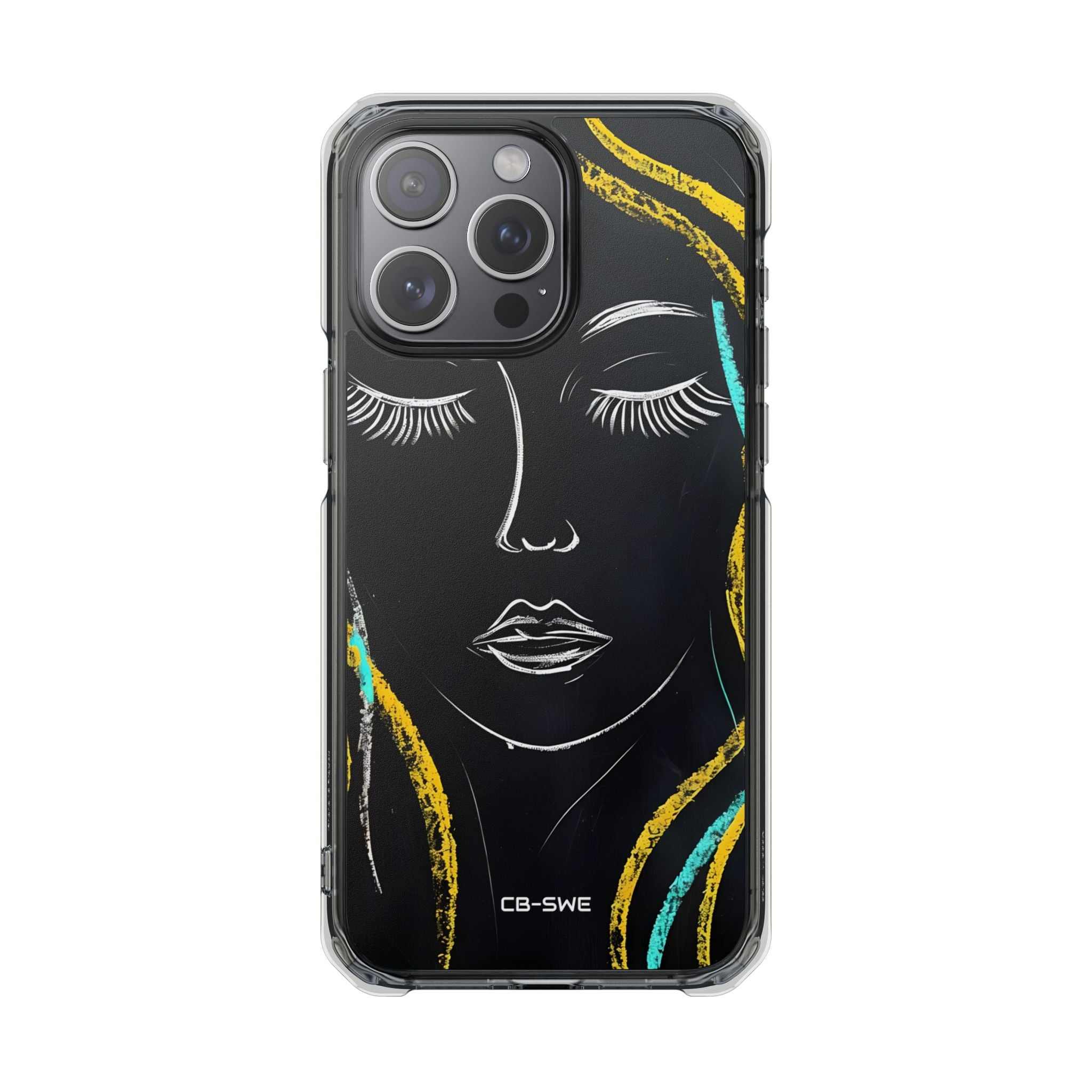 Vivid Minimalist Portrait iPhone Case - Impact