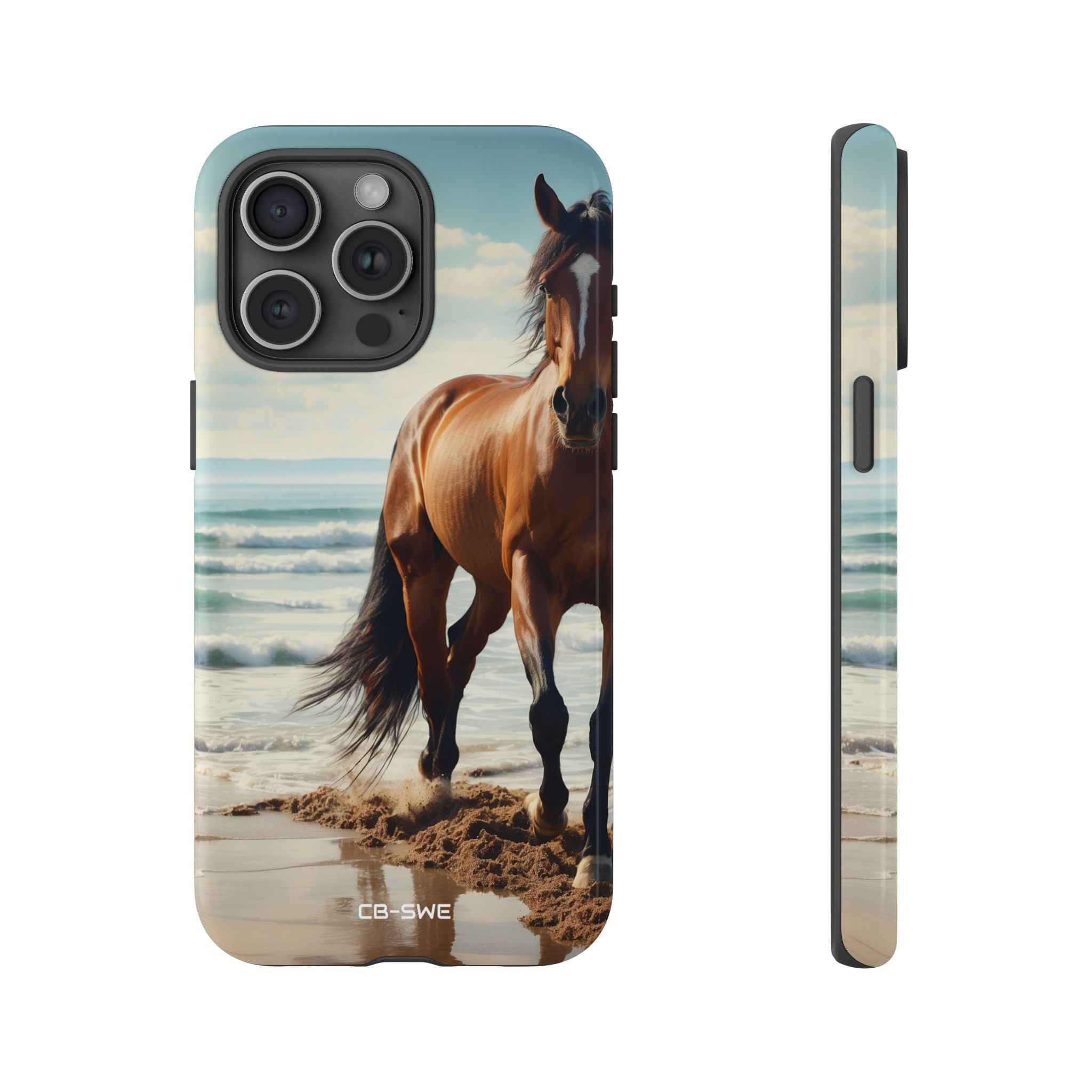 Horse Gallops Shoreline - iPhone Case
