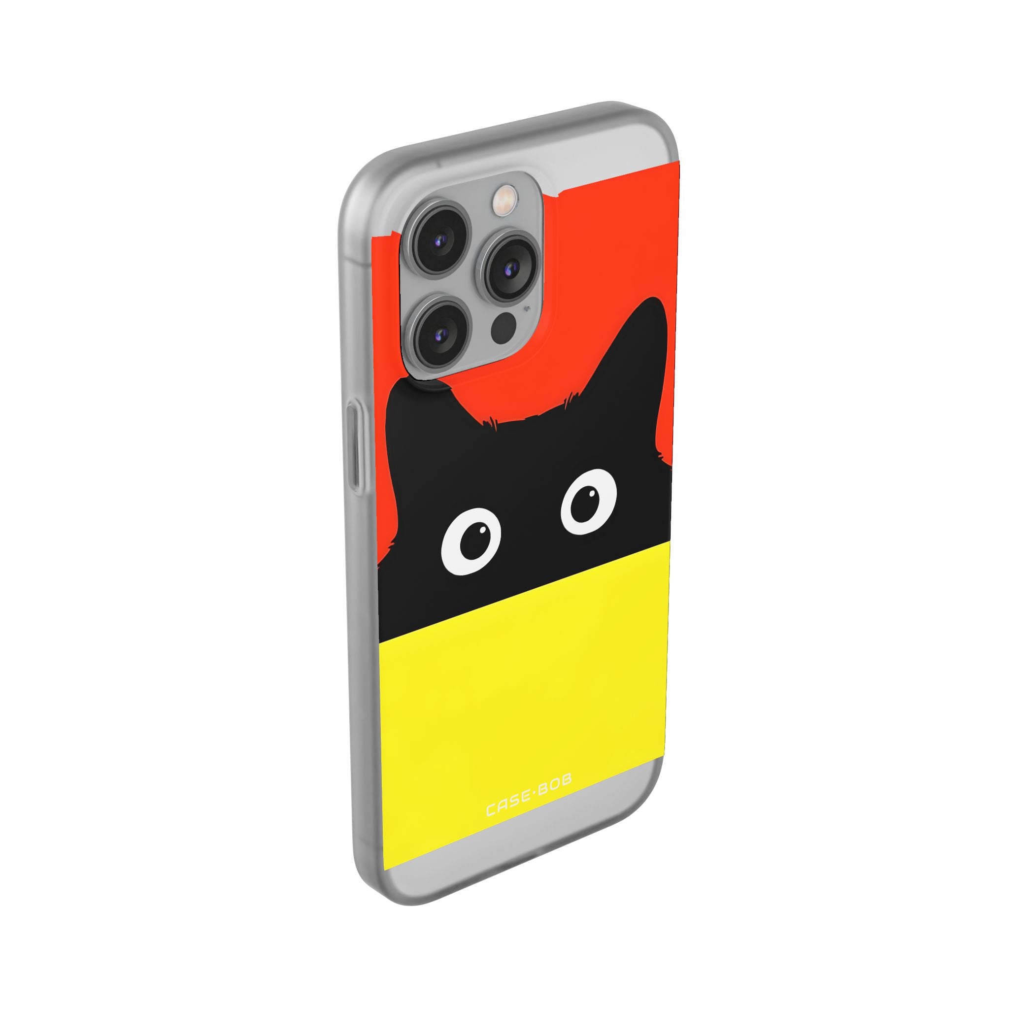 Peekaboo Cat Crimson iPhone 14 Pro Max Case - Soft
