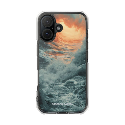 Fiery Wave Power - Clear Impact iPhone 16 Phone Case