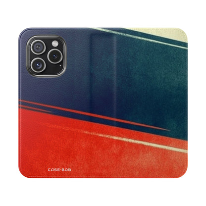 Navy Streak - iPhone 15 Pro Case - Wallet