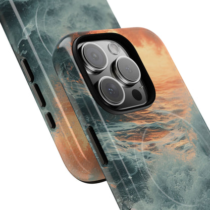 Fiery Wave Power - Tough + MagSafe® iPhone 16 Phone Case