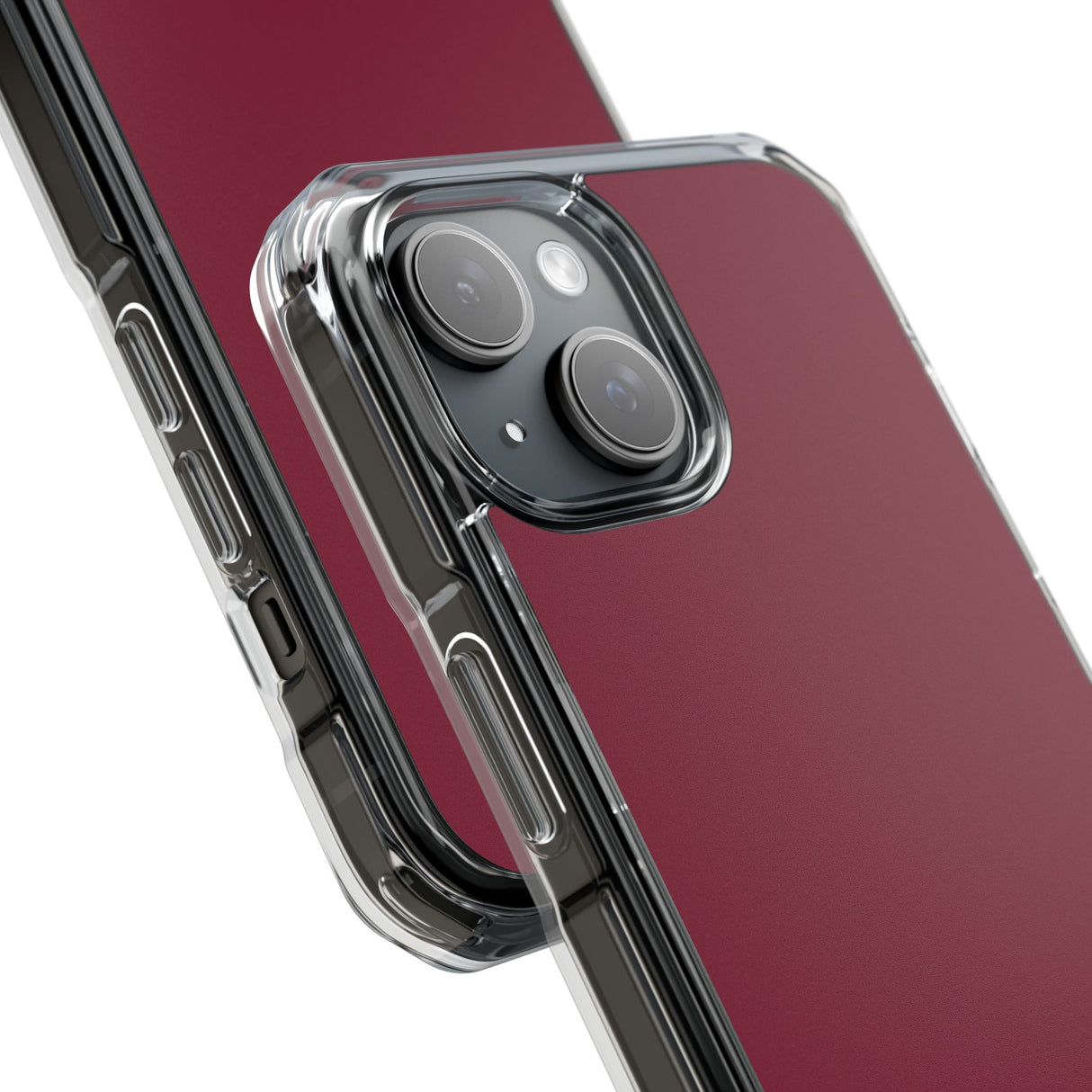 Claret Red | Phone Case for iPhone (Clear Impact Case - Magnetic)