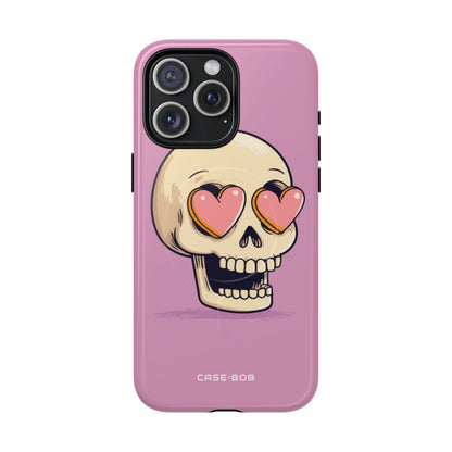 Heart Eyed Skull iPhone 15 Pro Max Case - Tough+