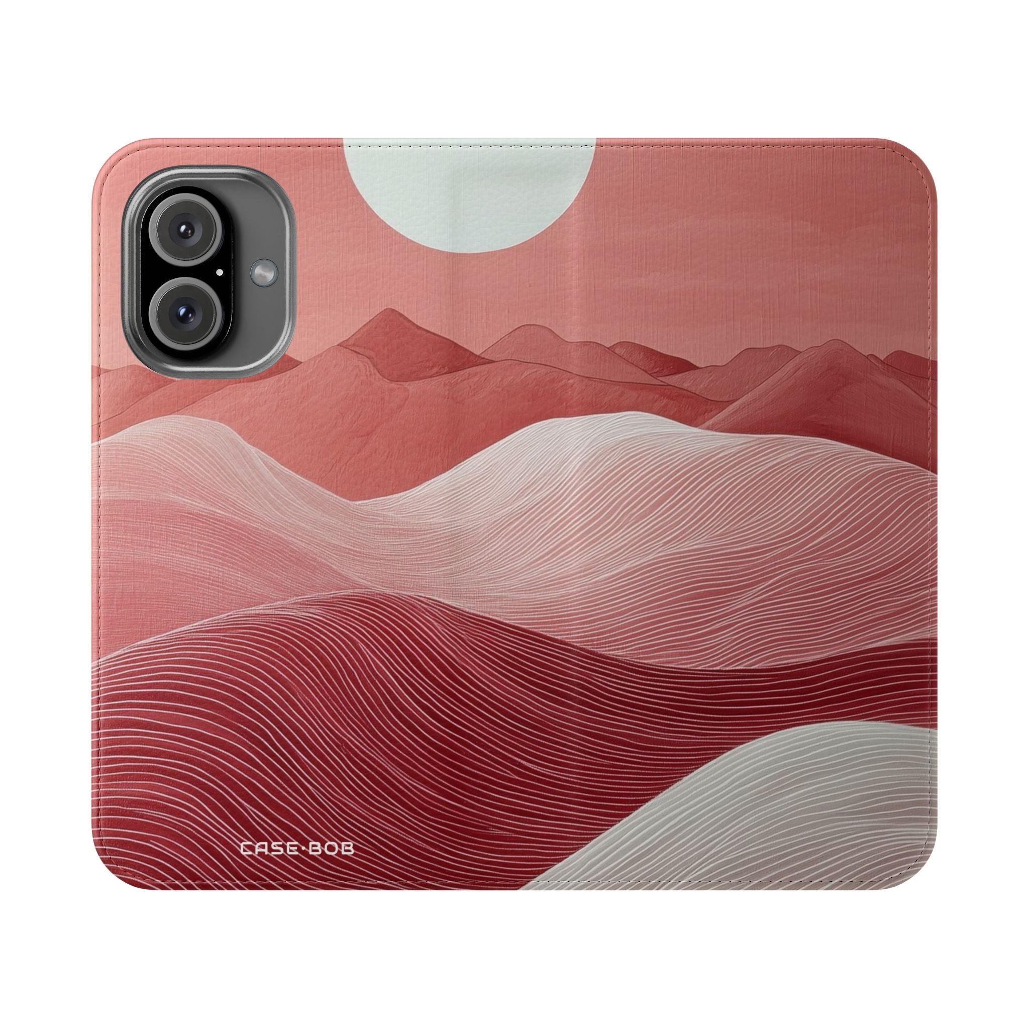 White Orb Dunes - iPhone 16  Case - Wallet