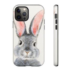 Watercolor of Fluffy Rabbit - Protective Phone Case