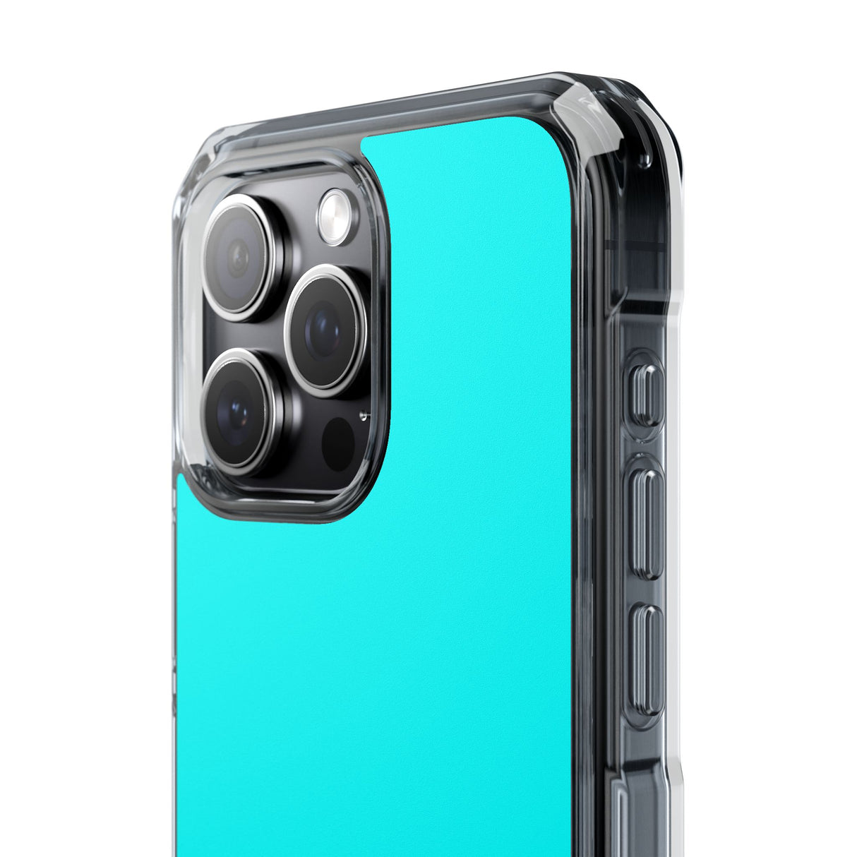 Cyan Blue | Phone Case for iPhone (Clear Impact Case - Magnetic)