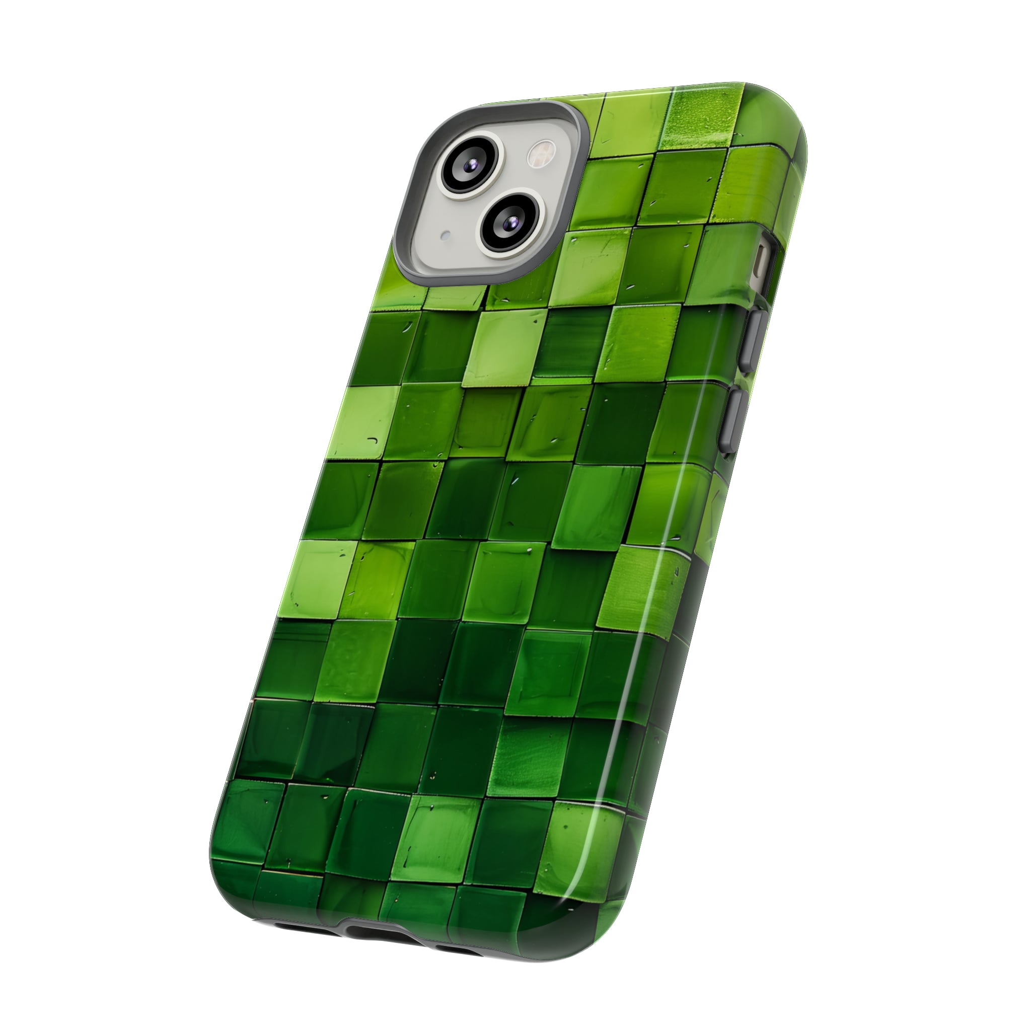 Emerald Square: Green Gradient - Protective Phone Case