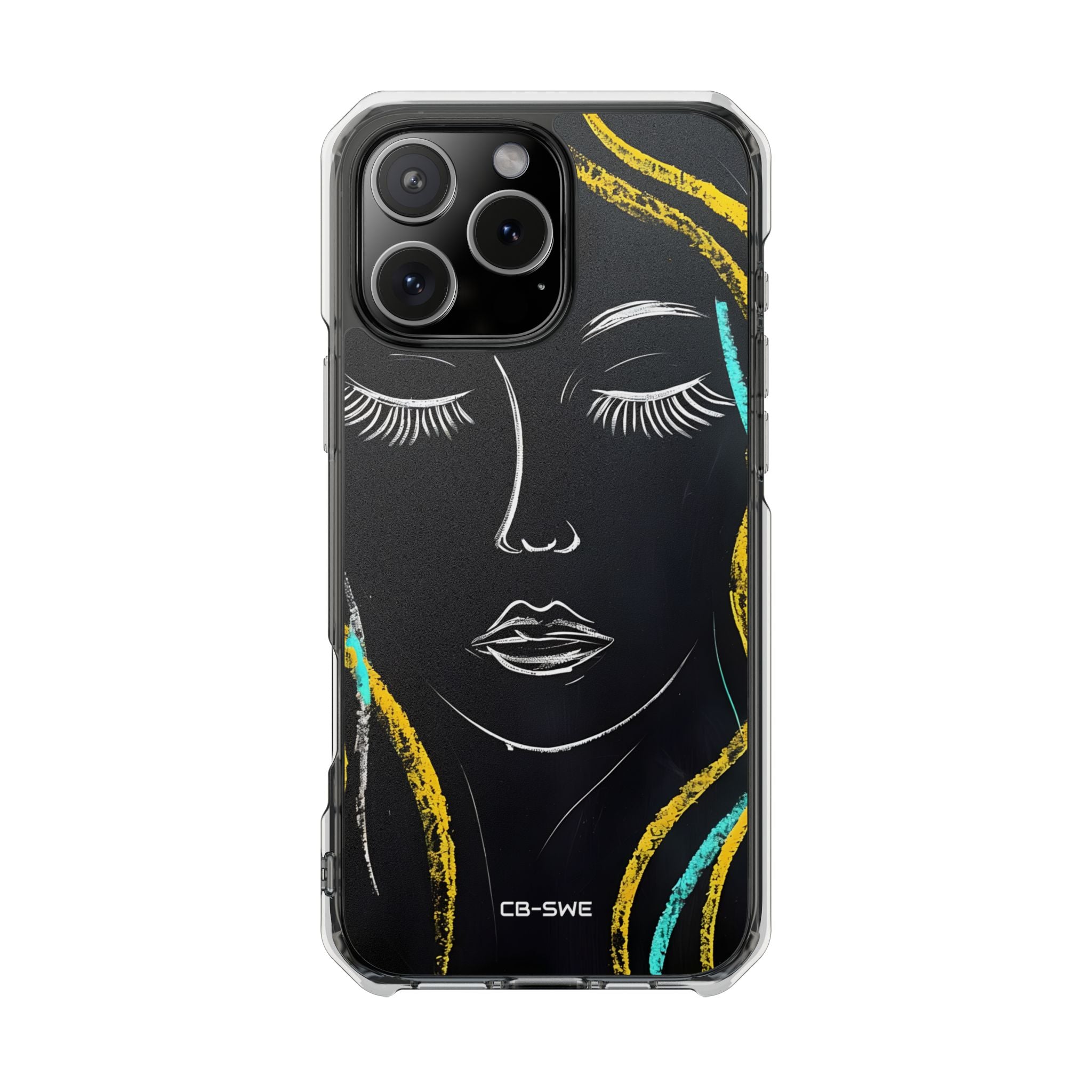 Vivid Minimalist Portrait iPhone Case - Impact