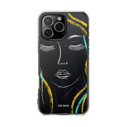 Vivid Minimalist Portrait iPhone Case - Impact