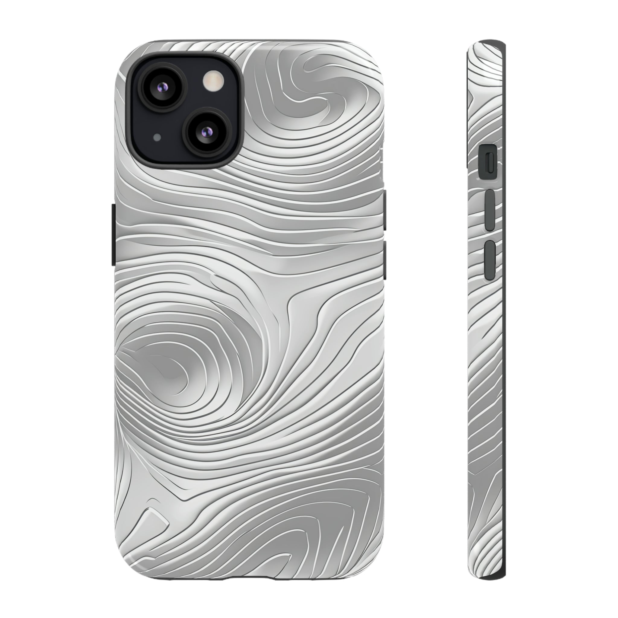 Sleek Grey Abstract Lines Case - Protective Phone Case