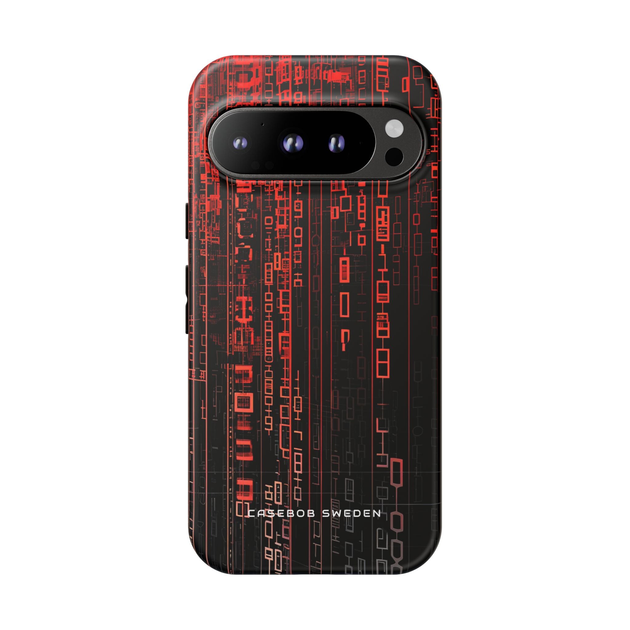 Red Gradient Matrix Contrast Google Pixel 9 - Tough Phone Case