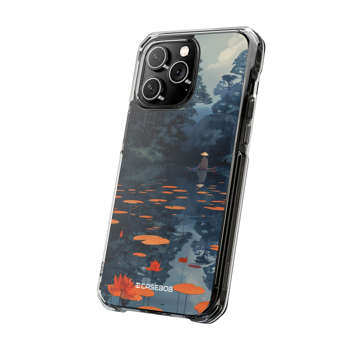 Tranquil Lotus Serenity - Phone Case for iPhone (Clear Impact - Magnetic)