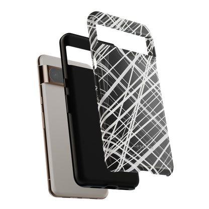 White Line Elegance - Protective Phone Case