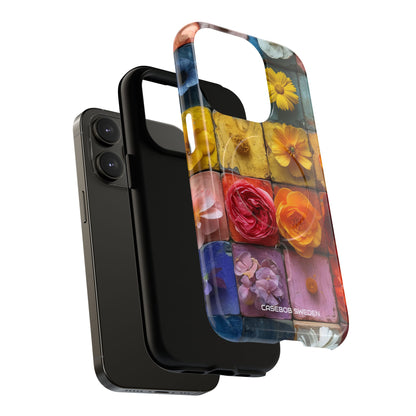 Vibrant Floral Tiles - Tough + MagSafe® iPhone 14 Phone Case